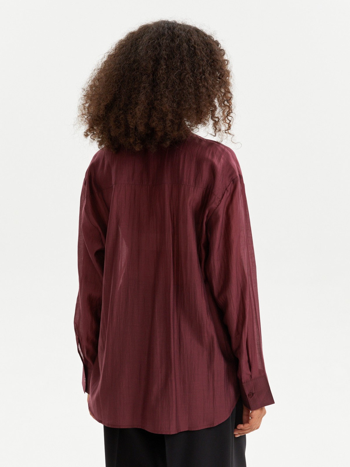 Однотонная рубашка из органзы