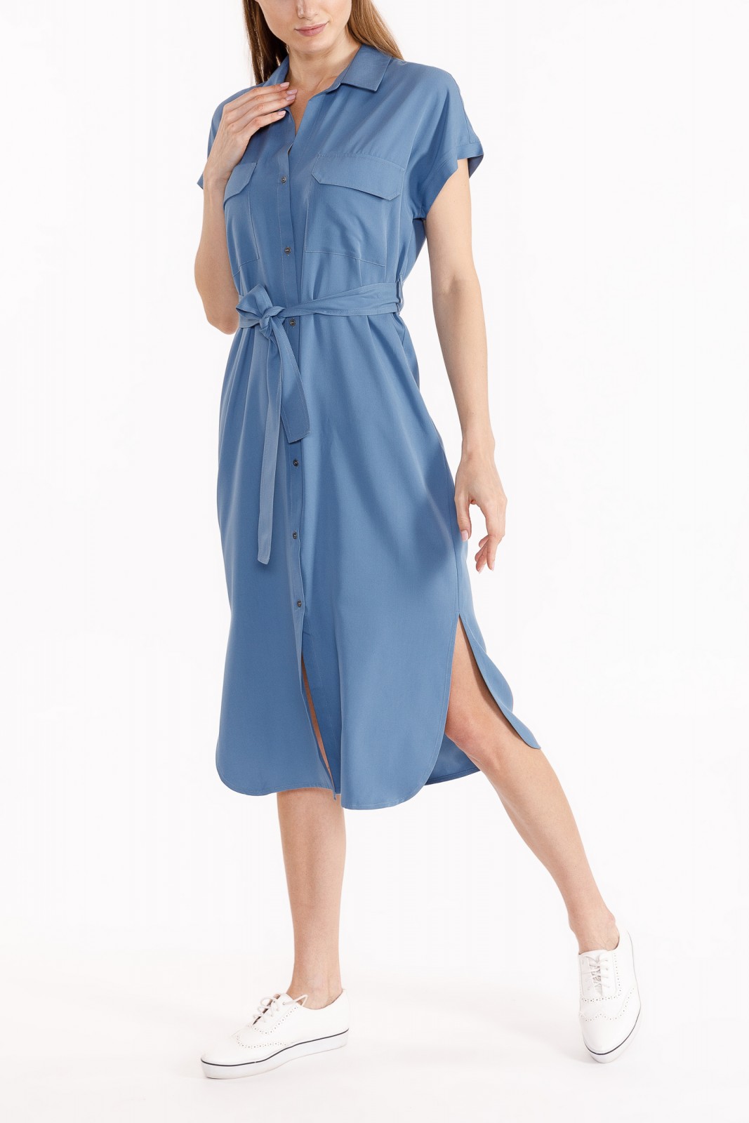 Платье zolla 420258239013, цвет голубой, размер S