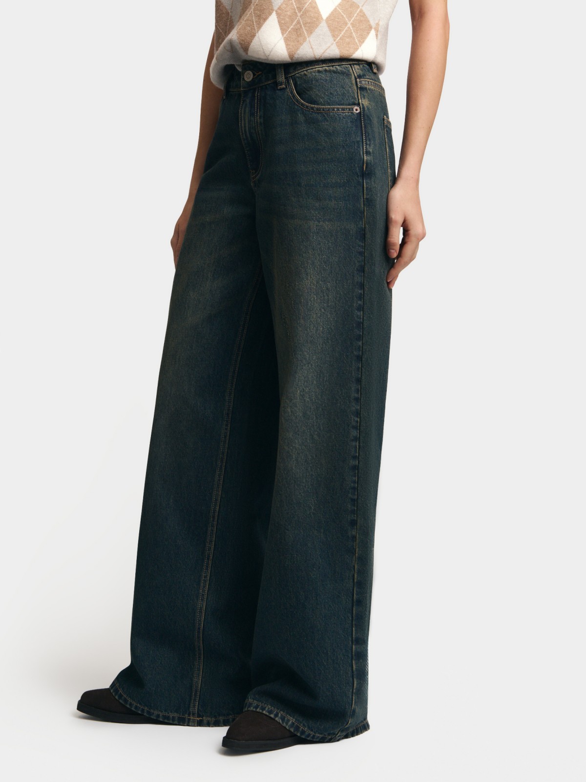 Джинсы силуэта Wide с посадкой Loose