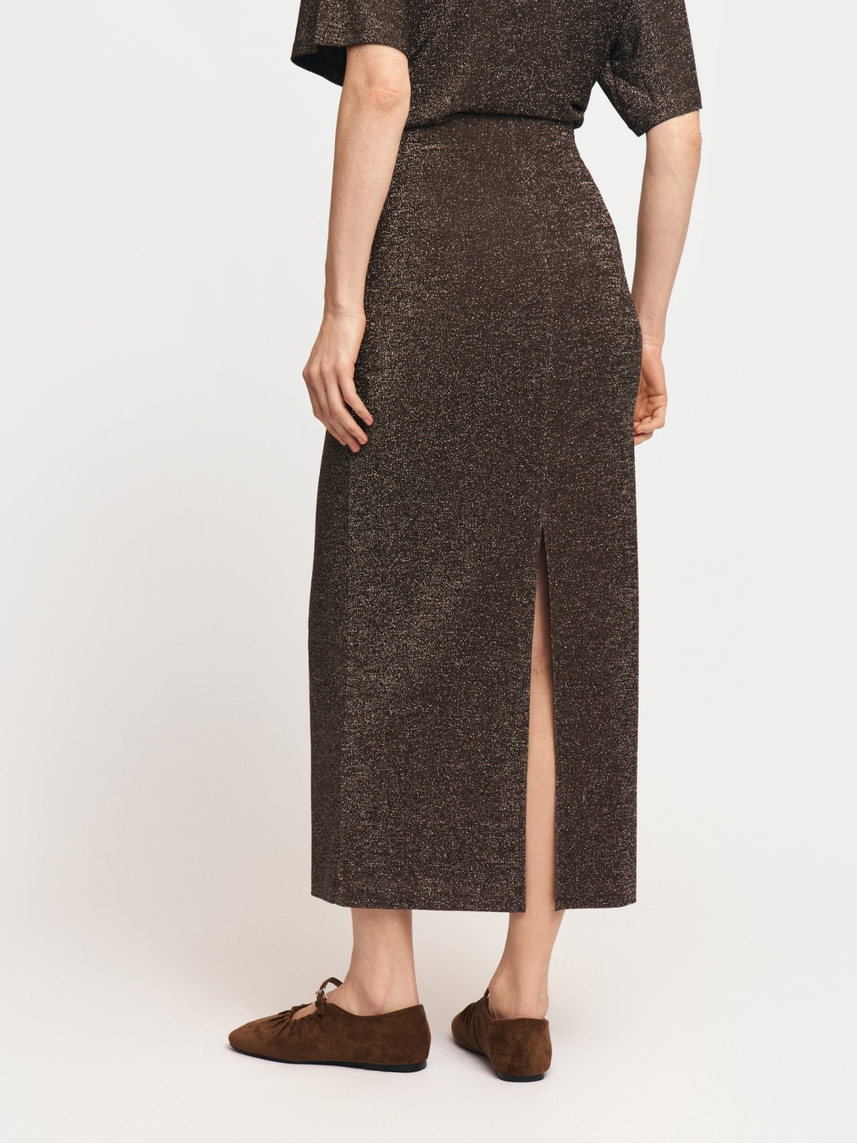 Юбка макси с люрексом