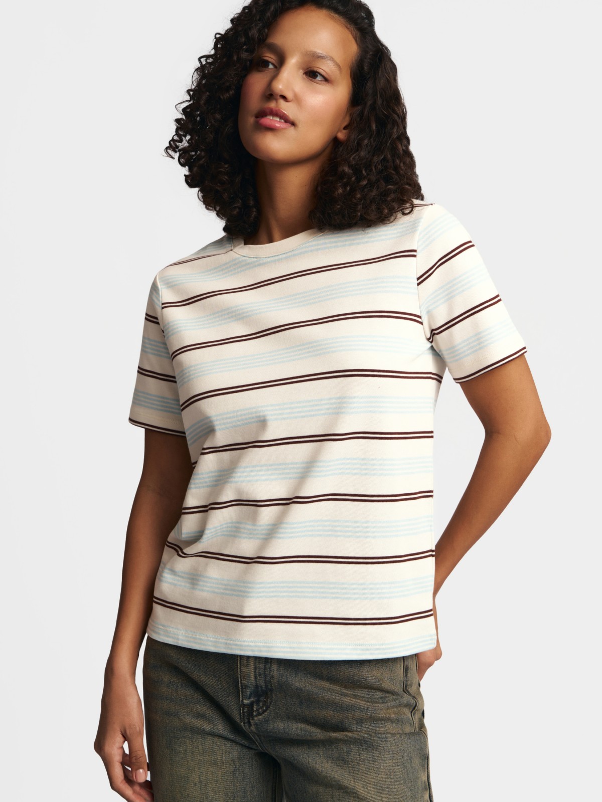 Футболка из хлопка в полоску