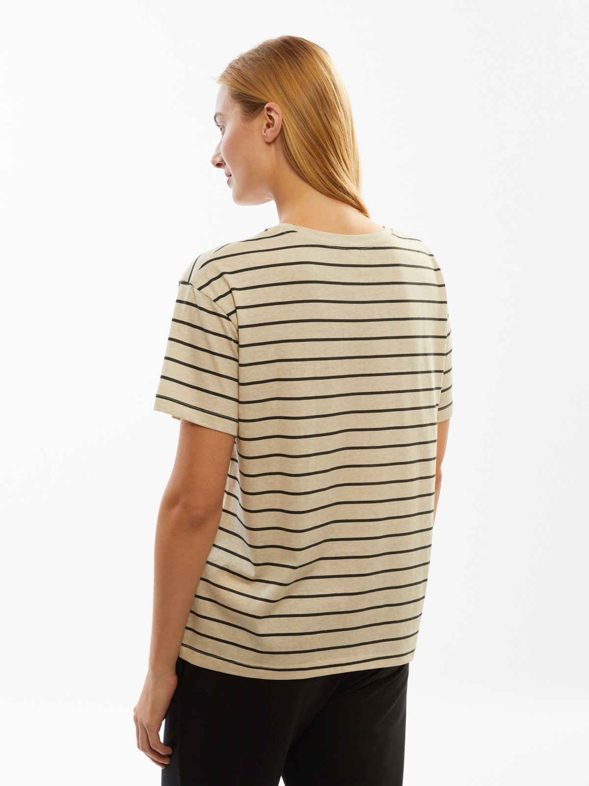 Футболка из хлопка в полоску