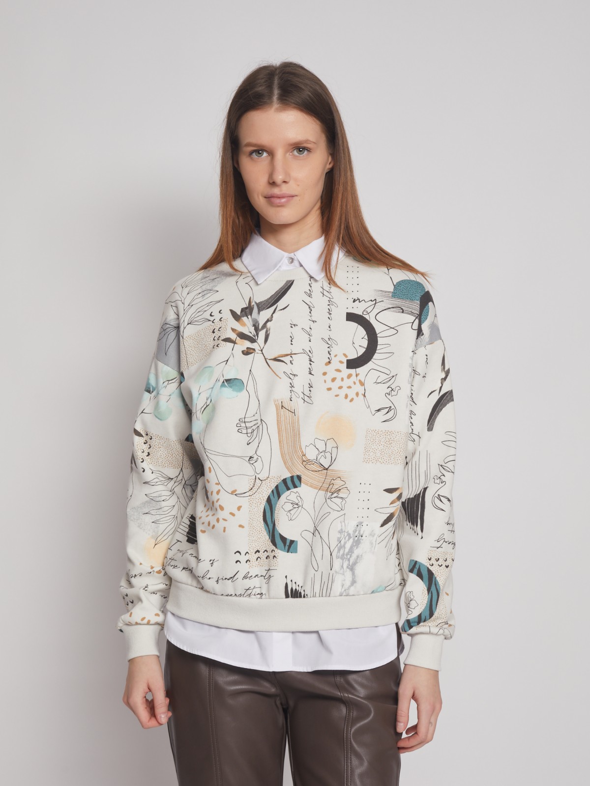 Принтованный свитшот