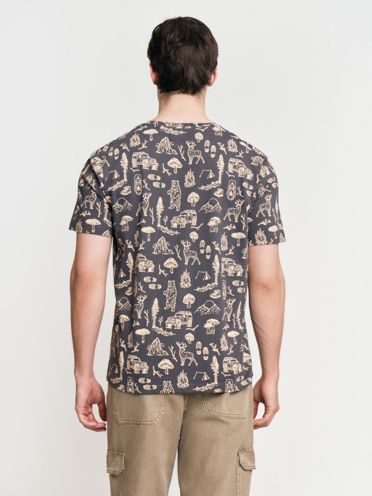 Футболка из хлопка с принтом