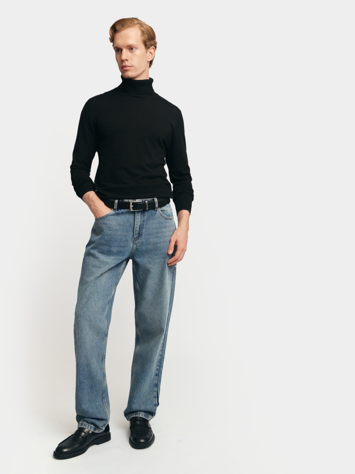 Джинсы прямого фасона из хлопка