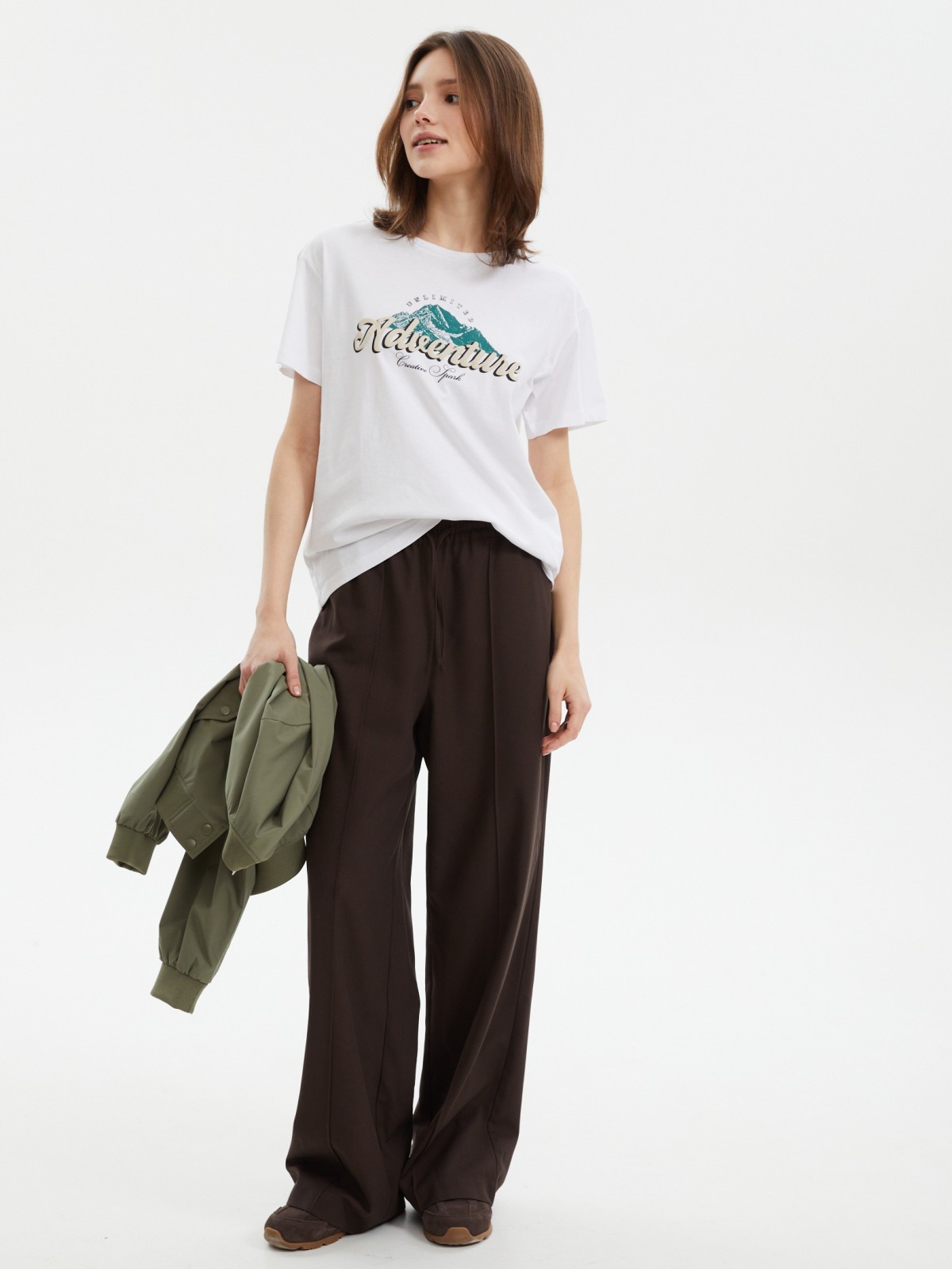 Футболка из хлопка с надписью