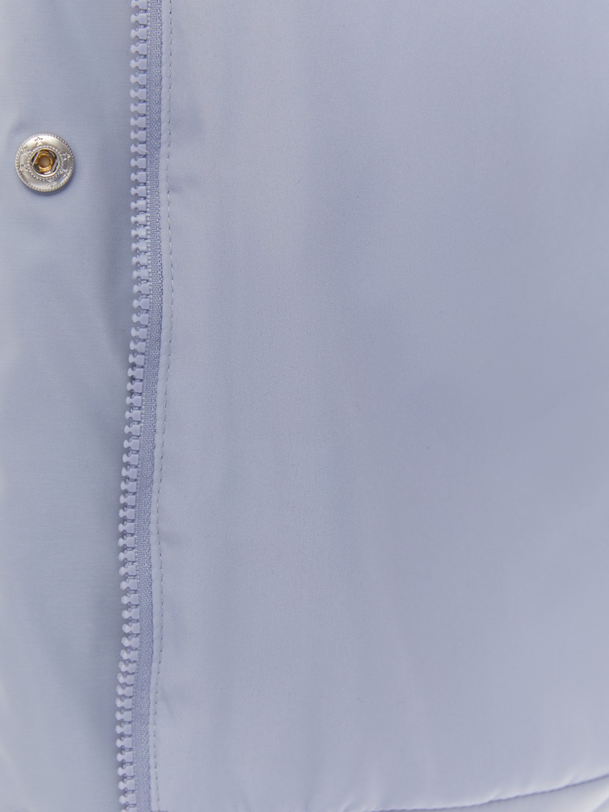 Утеплённая стёганая куртка укороченного фасона с капюшоном zolla 024125102064, цвет светло-голубой, размер XS - фото 5