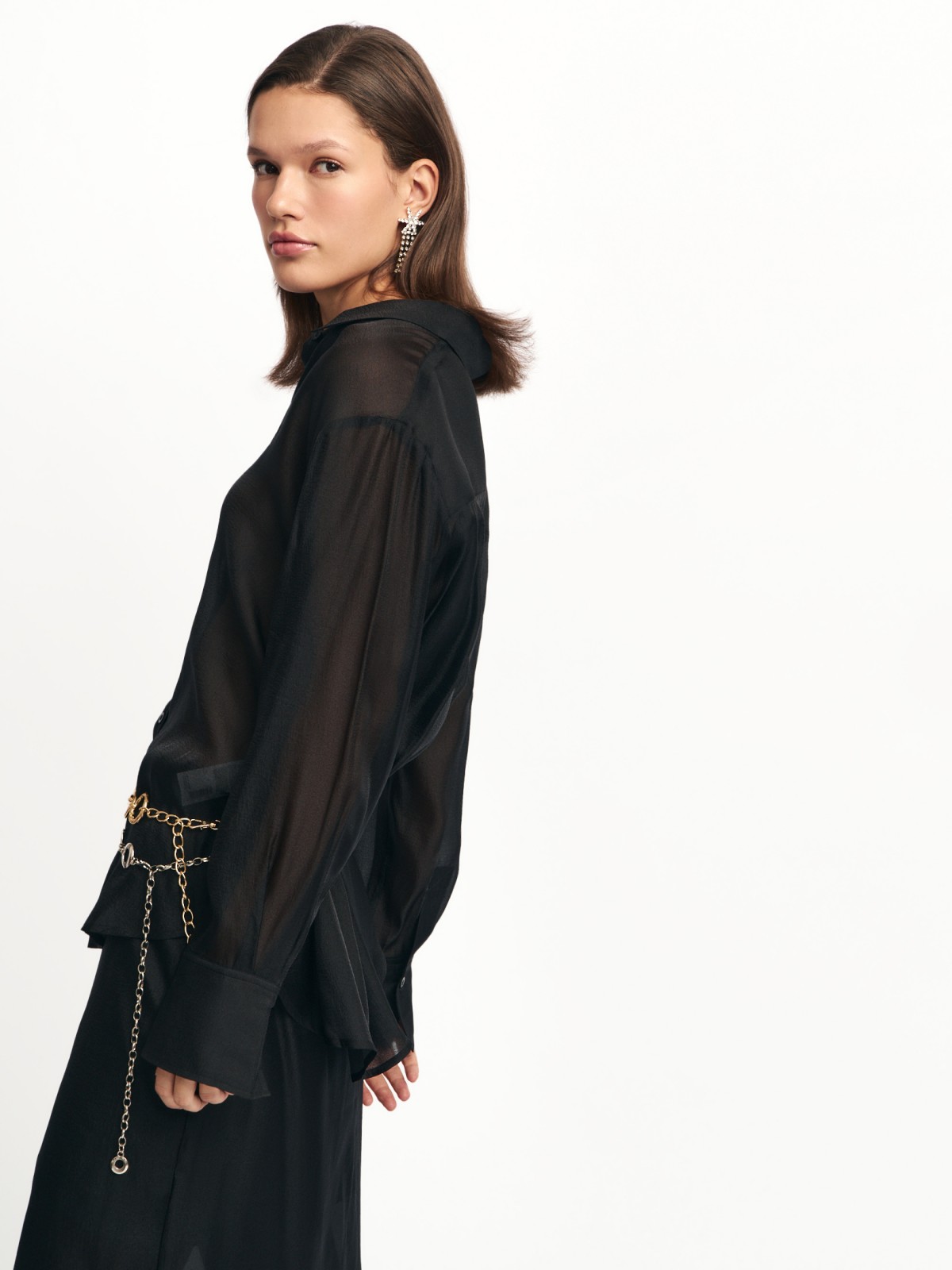 Полупрозрачная рубашка из органзы