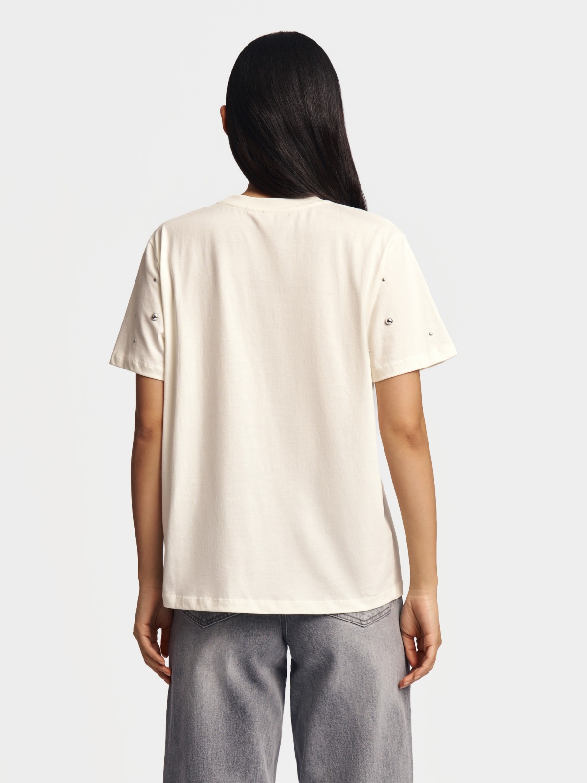 Футболка оверсайз из хлопка с декором