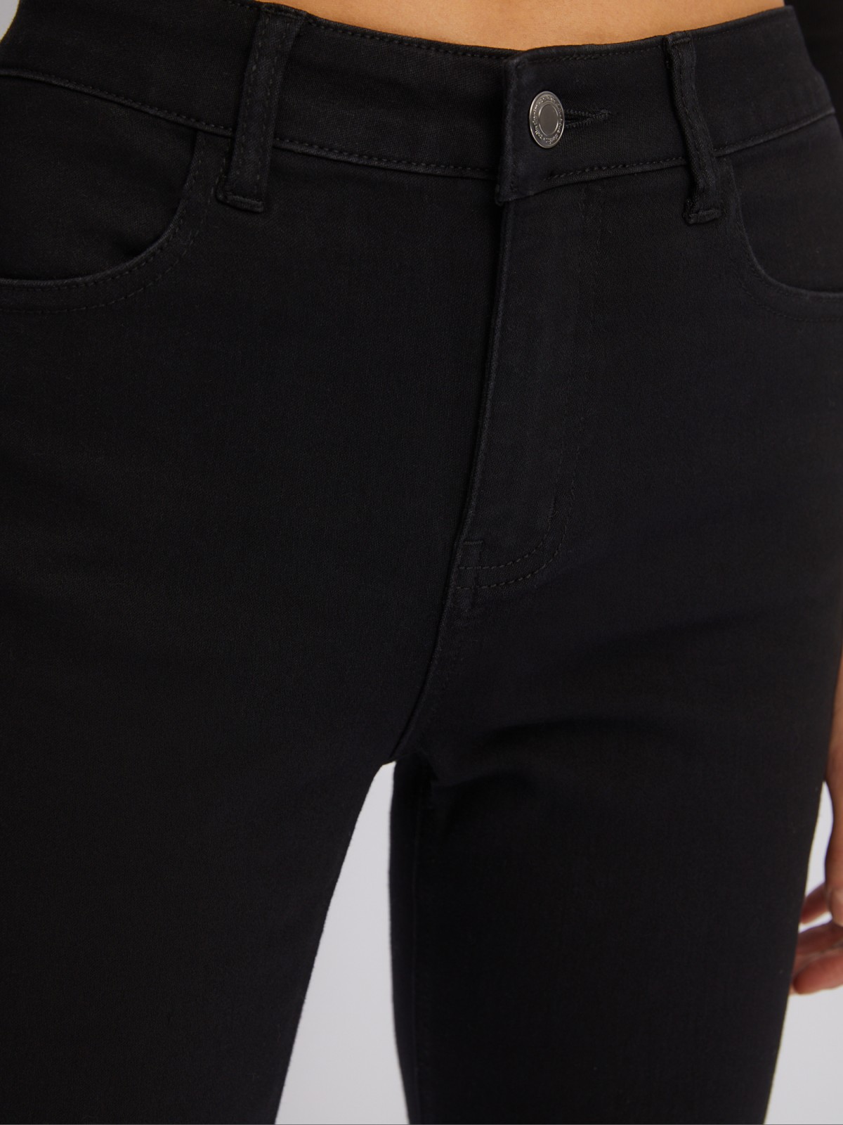 Джинсы силуэта Skinny с низкой посадкой zolla 02411711S132, цвет черный, размер 26 - фото 4