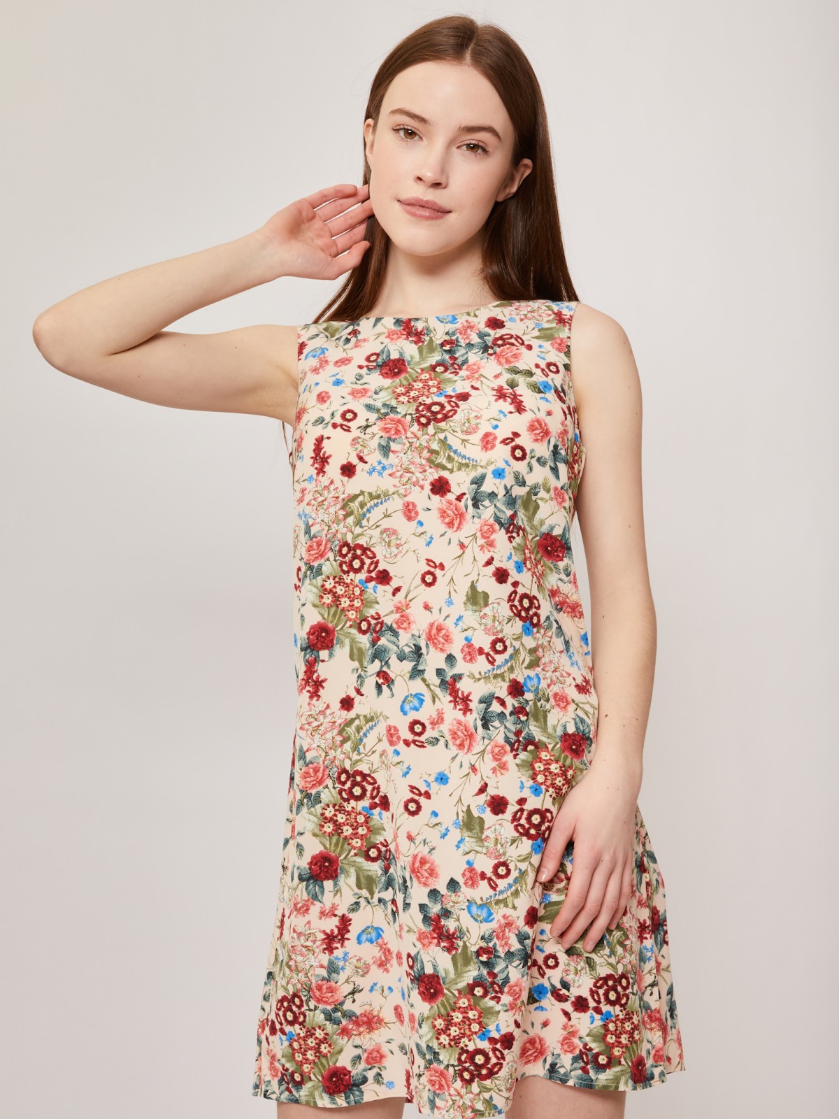 Платье мини zolla 221248259062, цвет бежевый, размер XS - фото 5