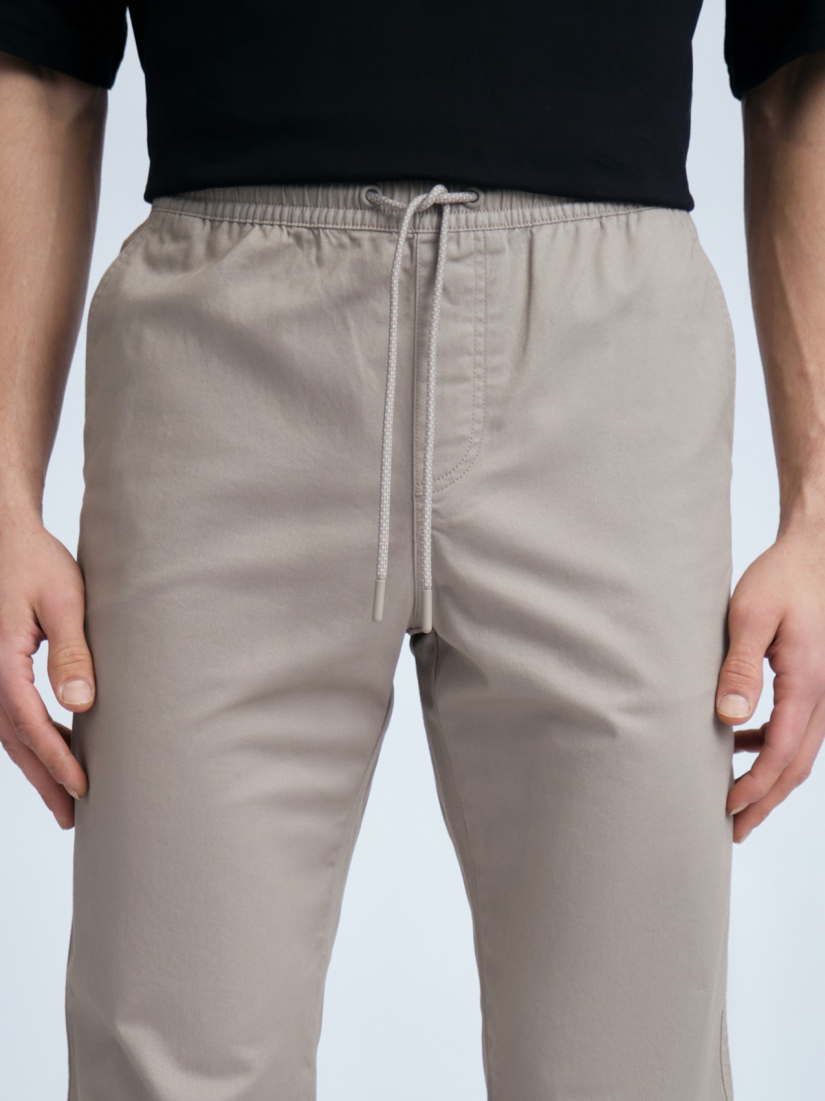 Брюки-джоггеры из хлопка на резинке