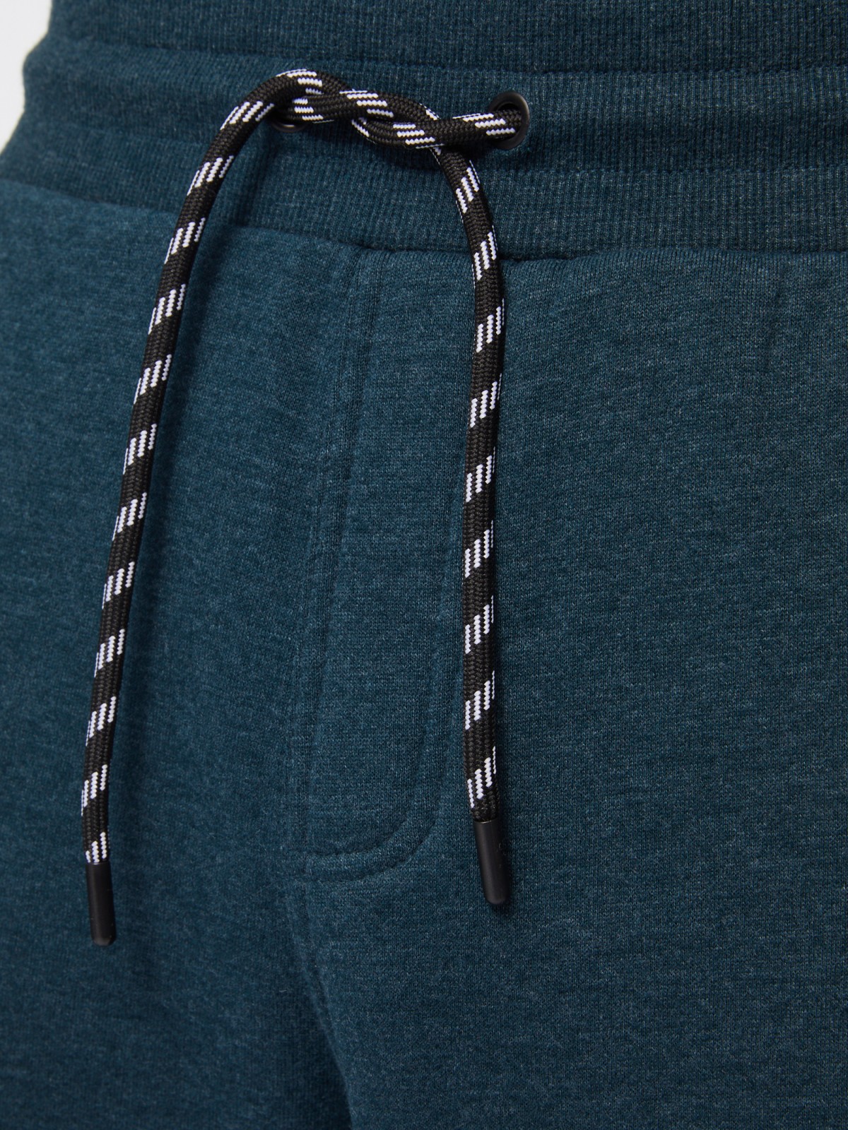 Утеплённые трикотажные брюки-джоггеры в спортивном стиле zolla 014117660063, цвет темно-бирюзовый, размер M - фото 4