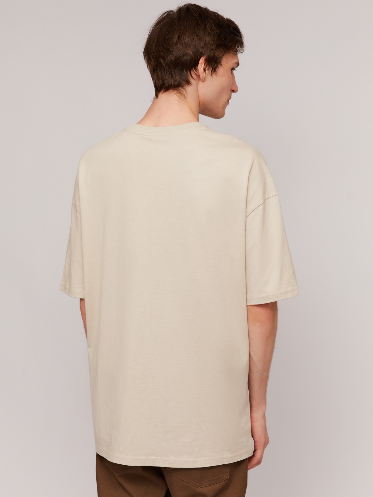Футболка силуэта оверсайз из хлопка