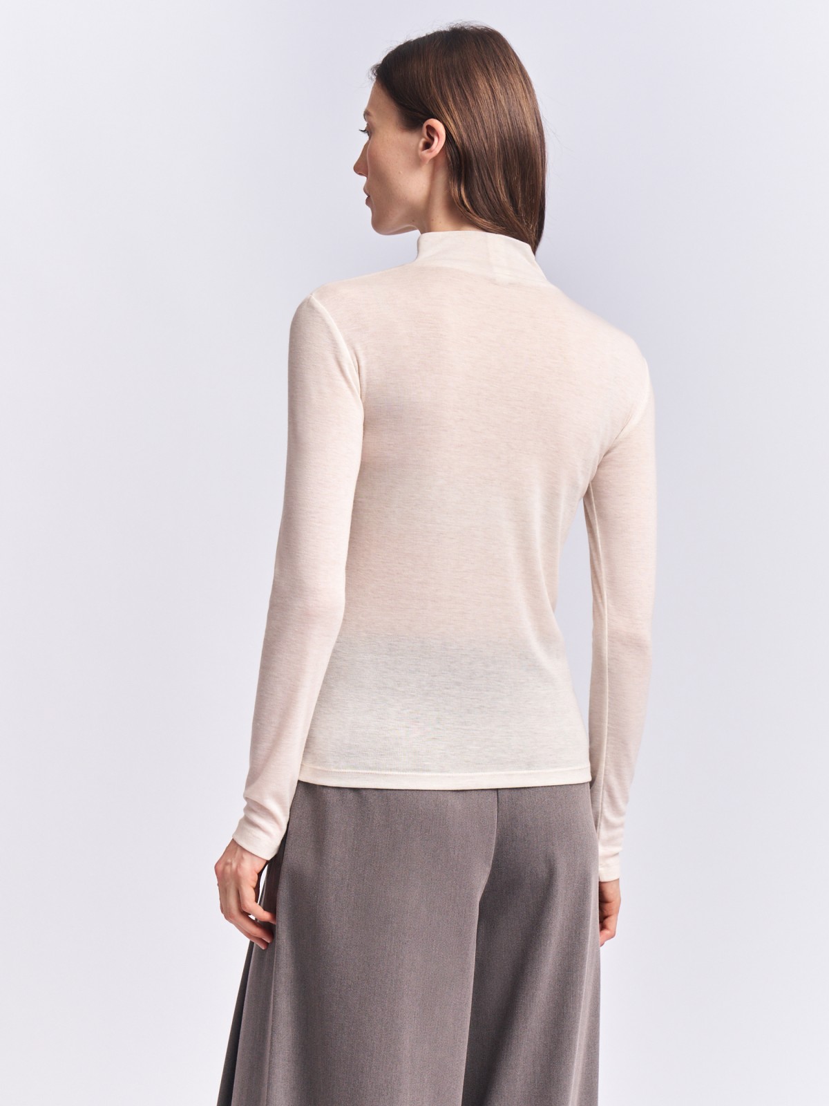 Трикотажная шерстяная водолазка-лонгслив