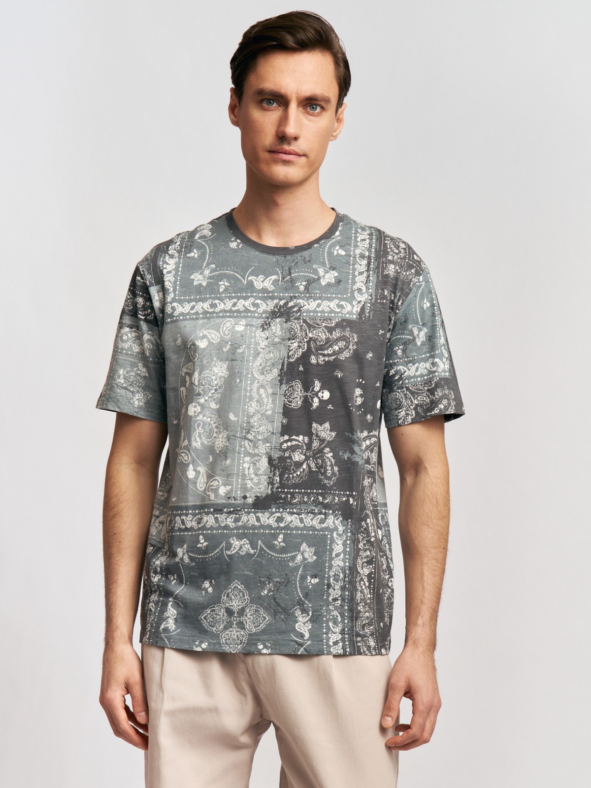 Футболка из хлопка с принтом