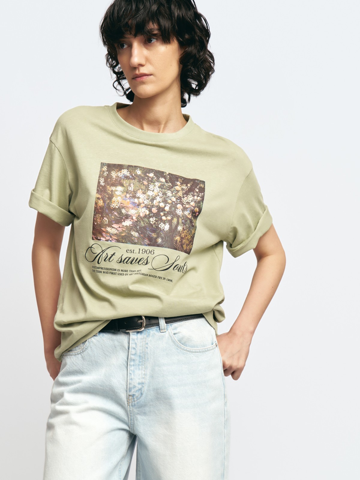 Футболка из хлопка с принтом