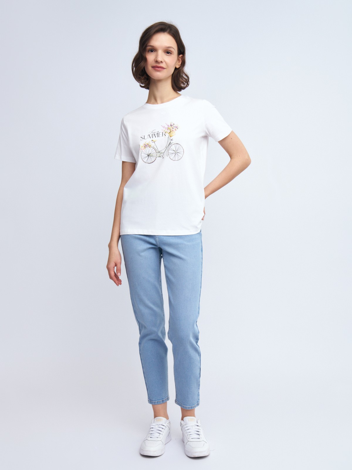 Футболка из хлопка с принтом