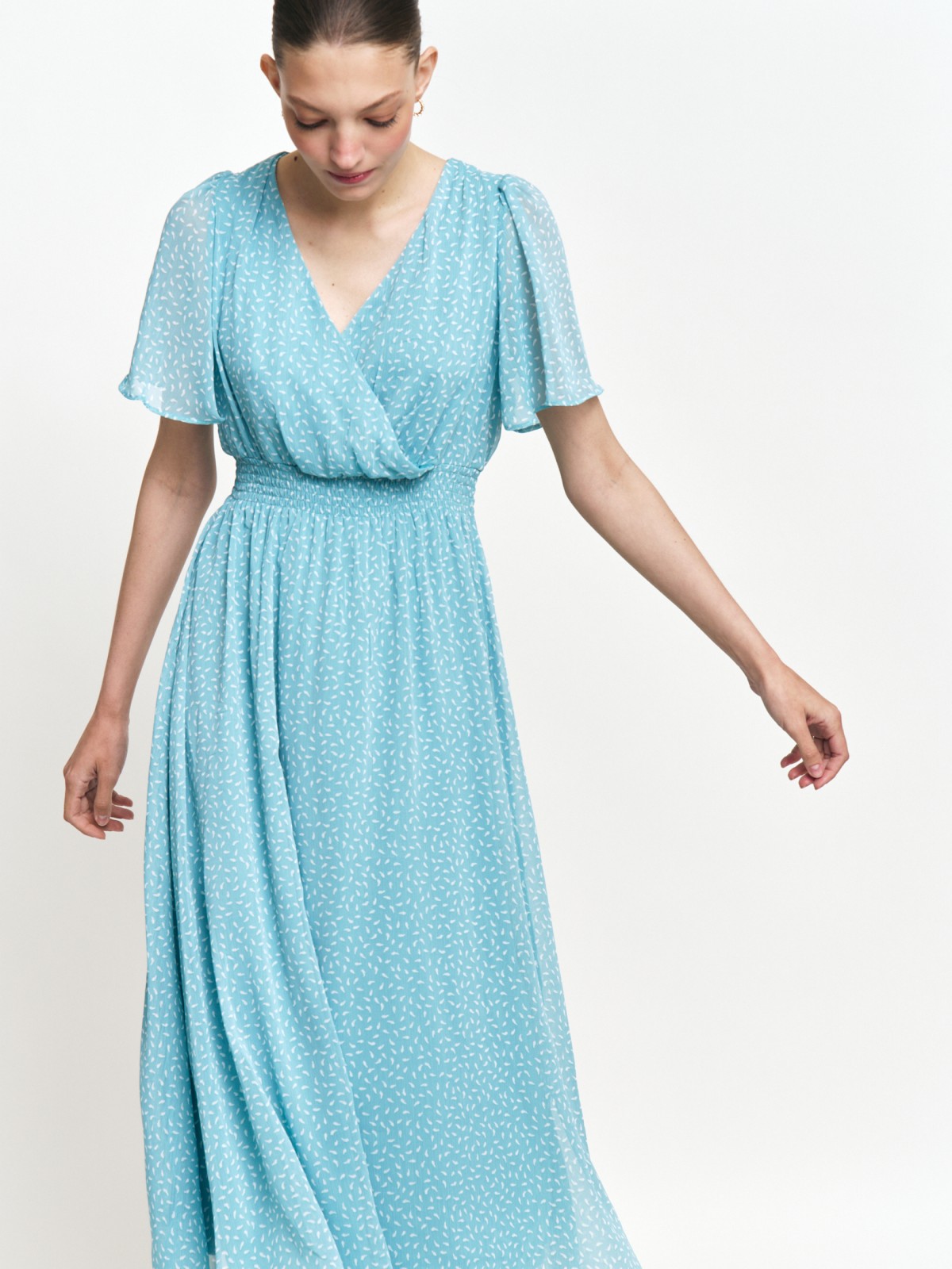 Шифоновое платье с принтом