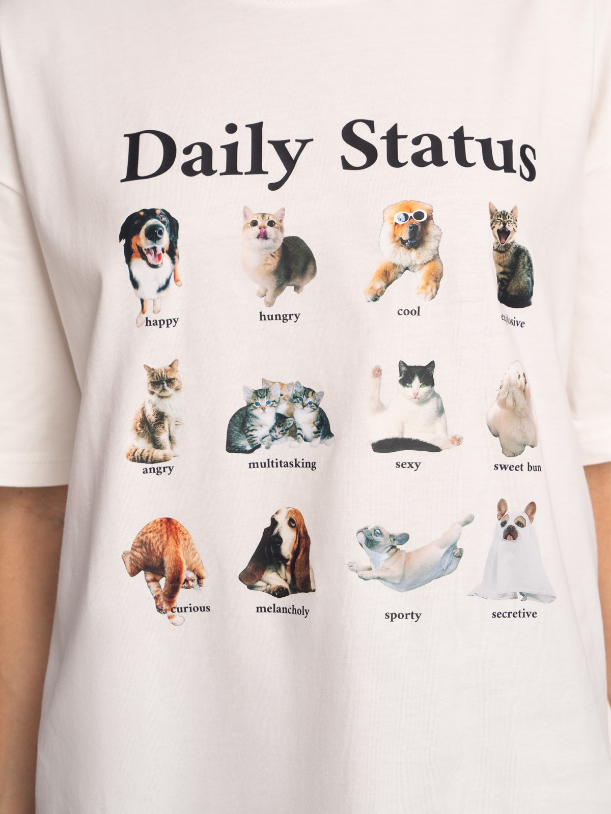 Футболка с коротким рукавом и принтом