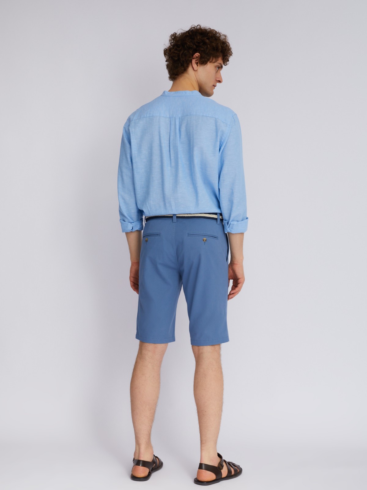 Удлинённые шорты из хлопка с ремнём