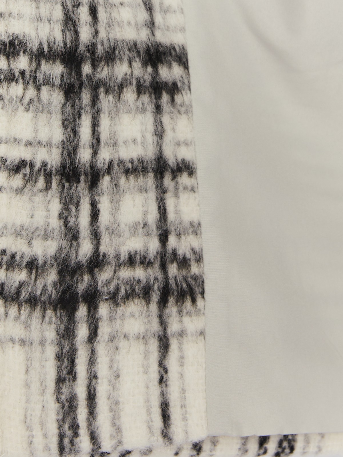 Длинное пальто оверсайз силуэта без утеплителя с узором в клетку zolla 023345802014, цвет бежевый, размер L - фото 5