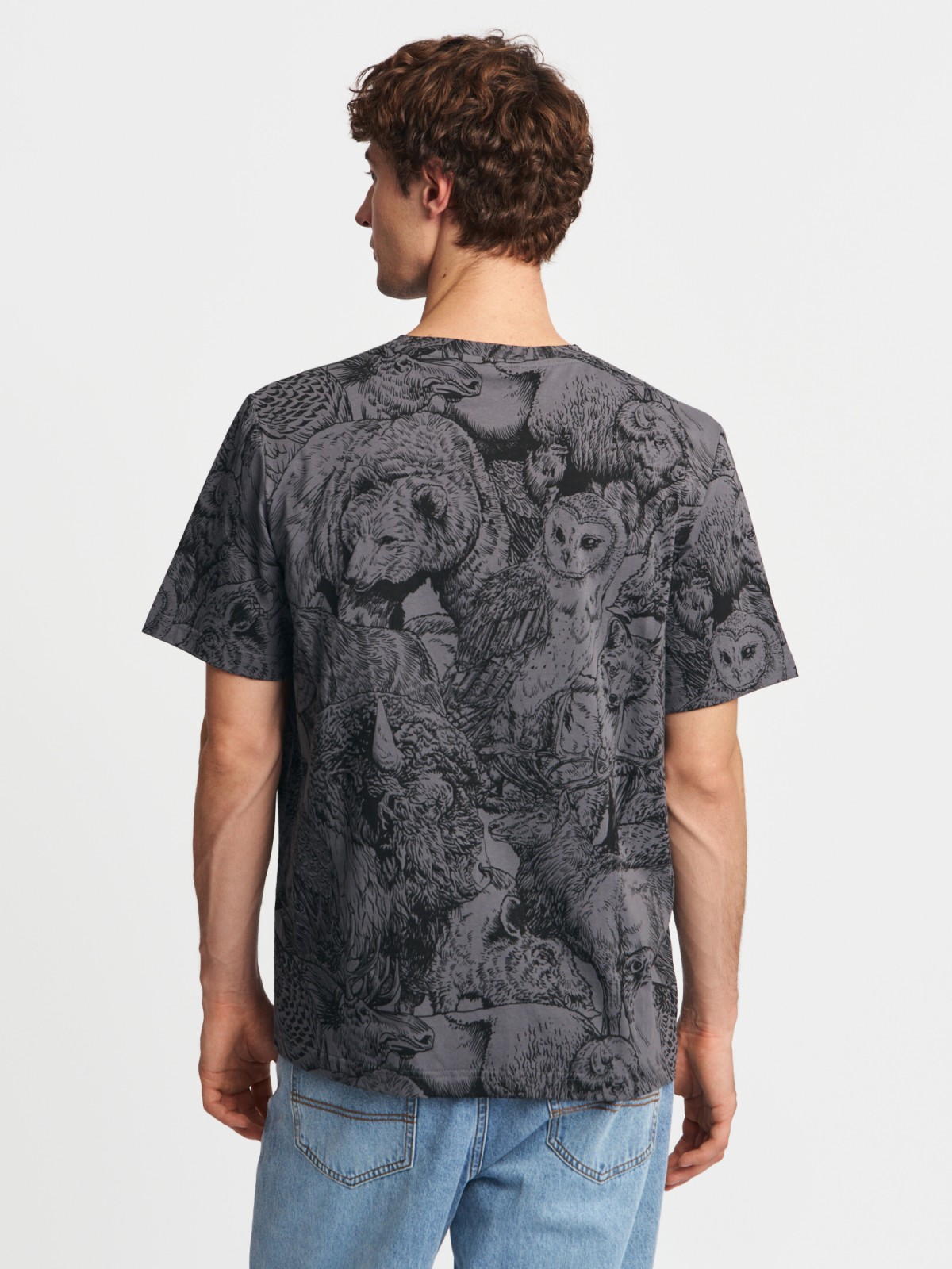 Футболка из хлопка с принтом