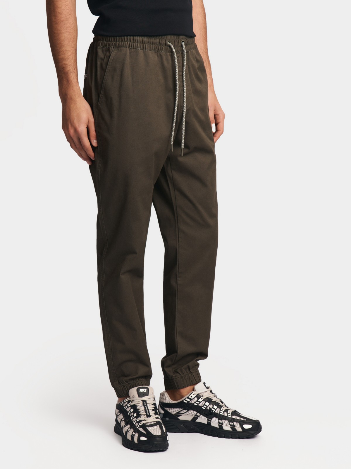 Брюки-джоггеры из хлопка на резинке