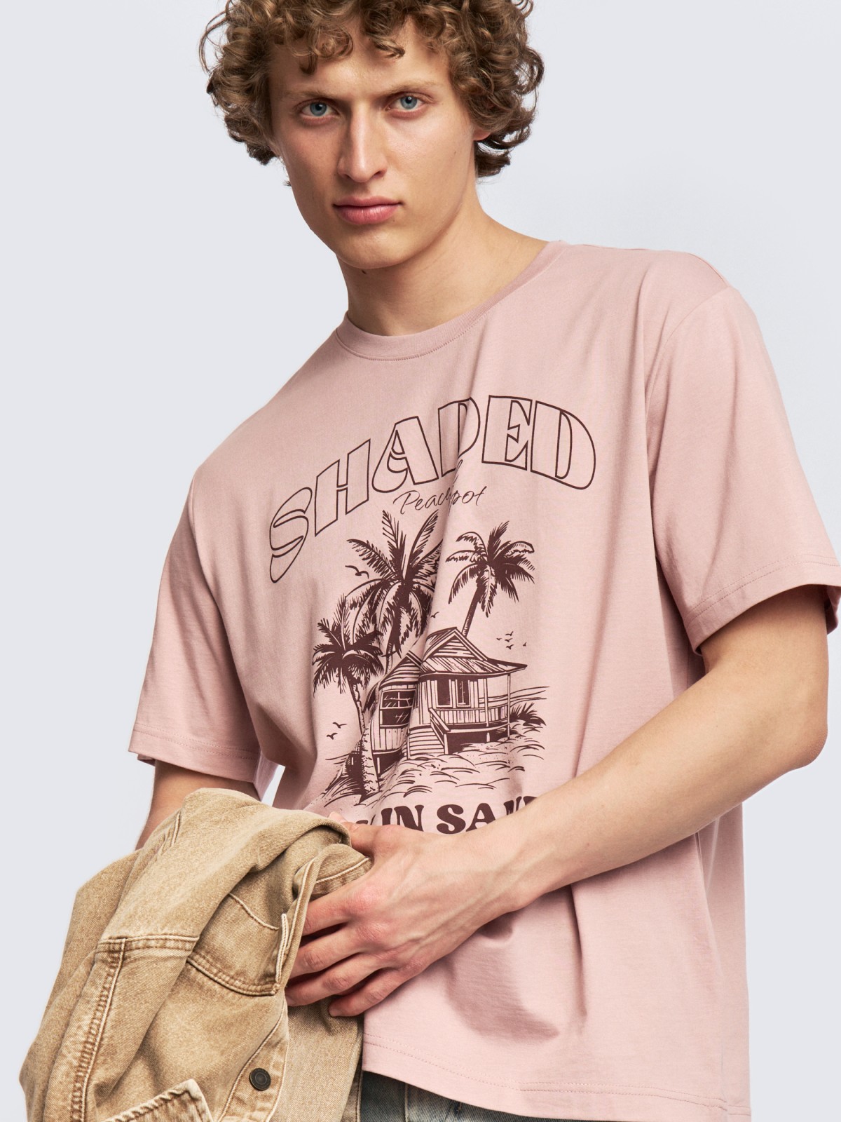 Футболка из хлопка с принтом