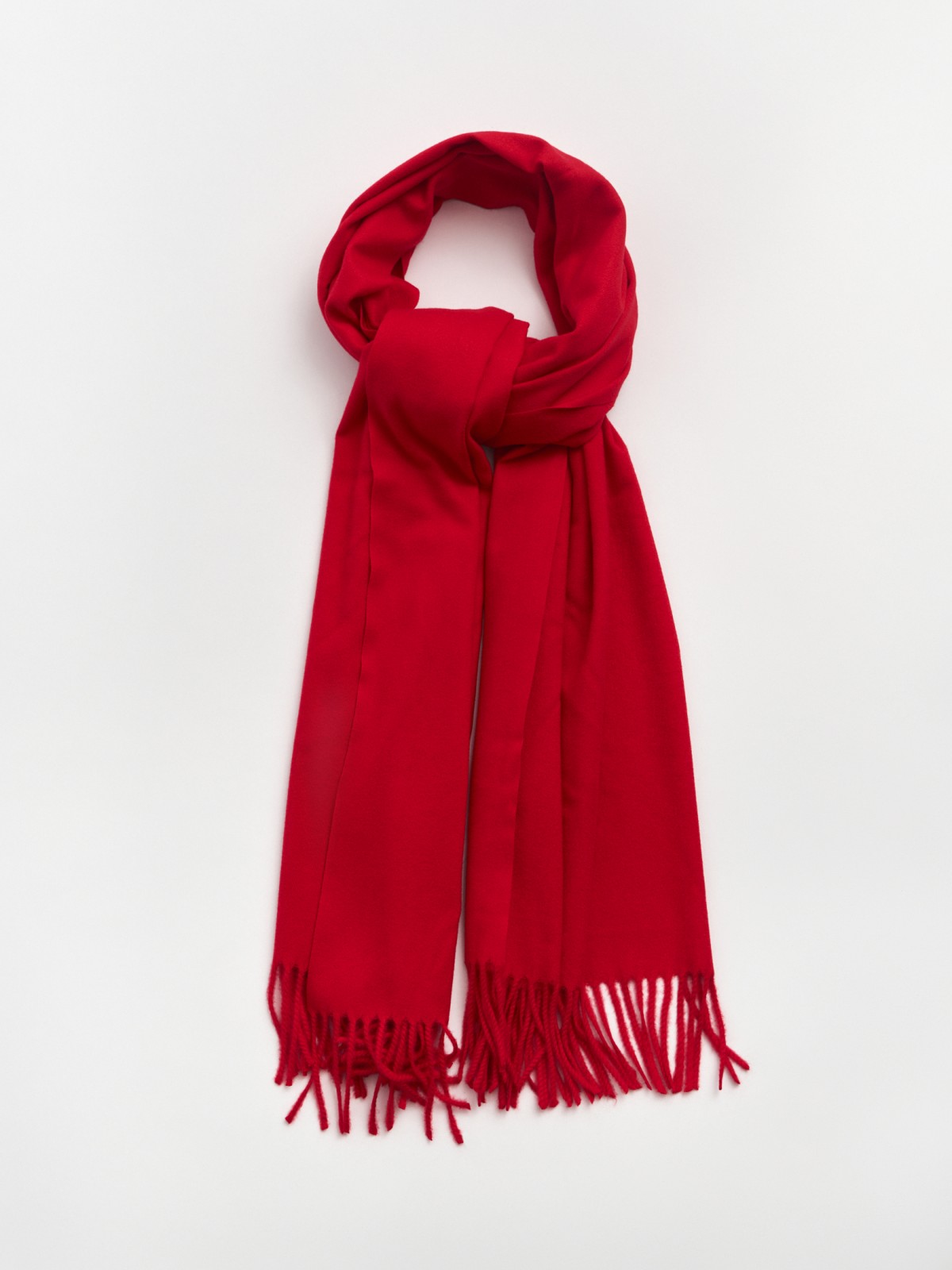 Тканевый шарф с длинной бахромой 1399₽