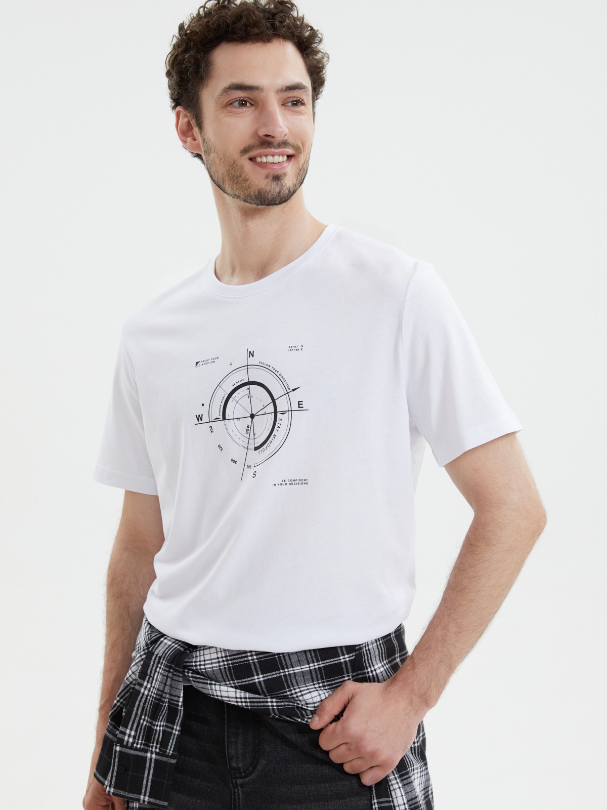 Футболка из хлопка с принтом