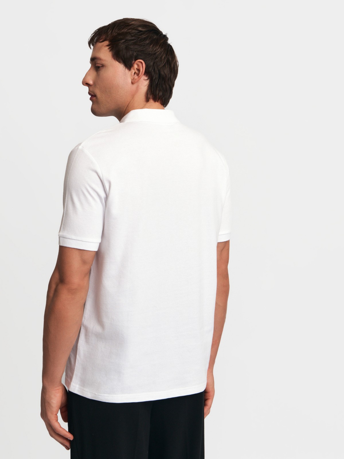 Футболка поло из хлопка на молнии