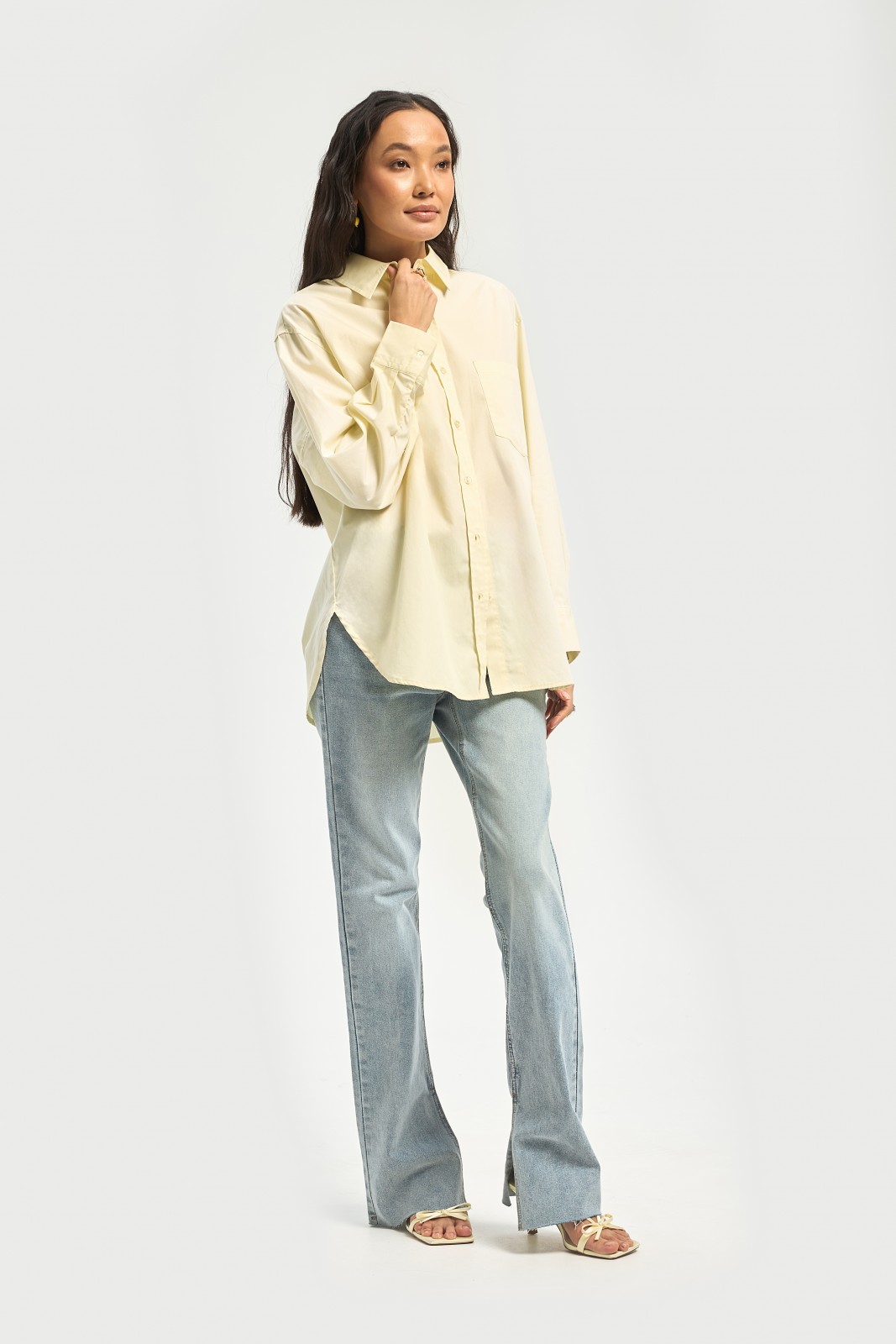 Рубашка из хлопка с карманом