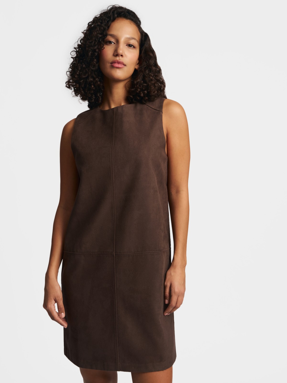 Платье-сарафан из экозамши