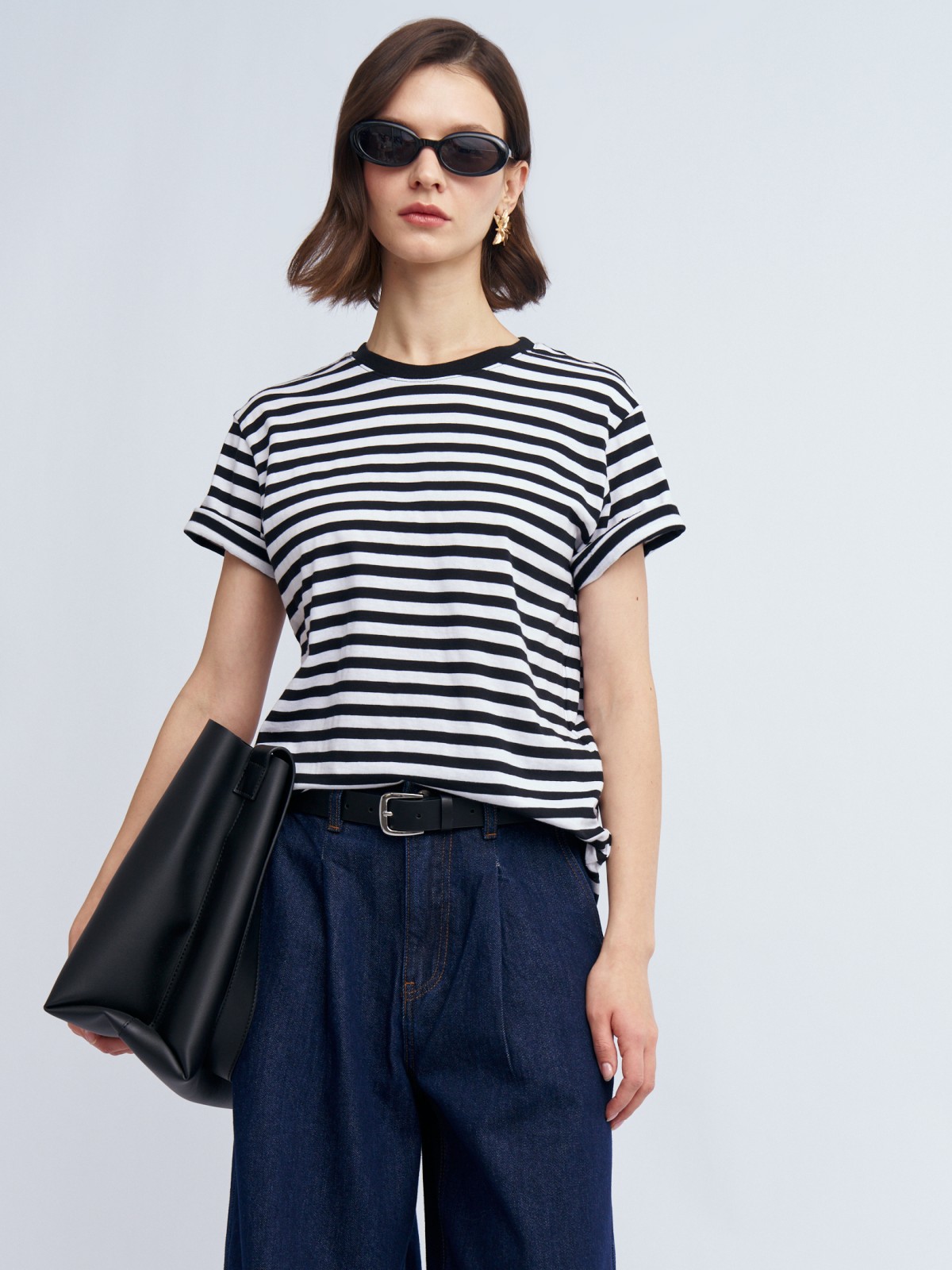 Футболка-тельняшка в полоску из хлопка