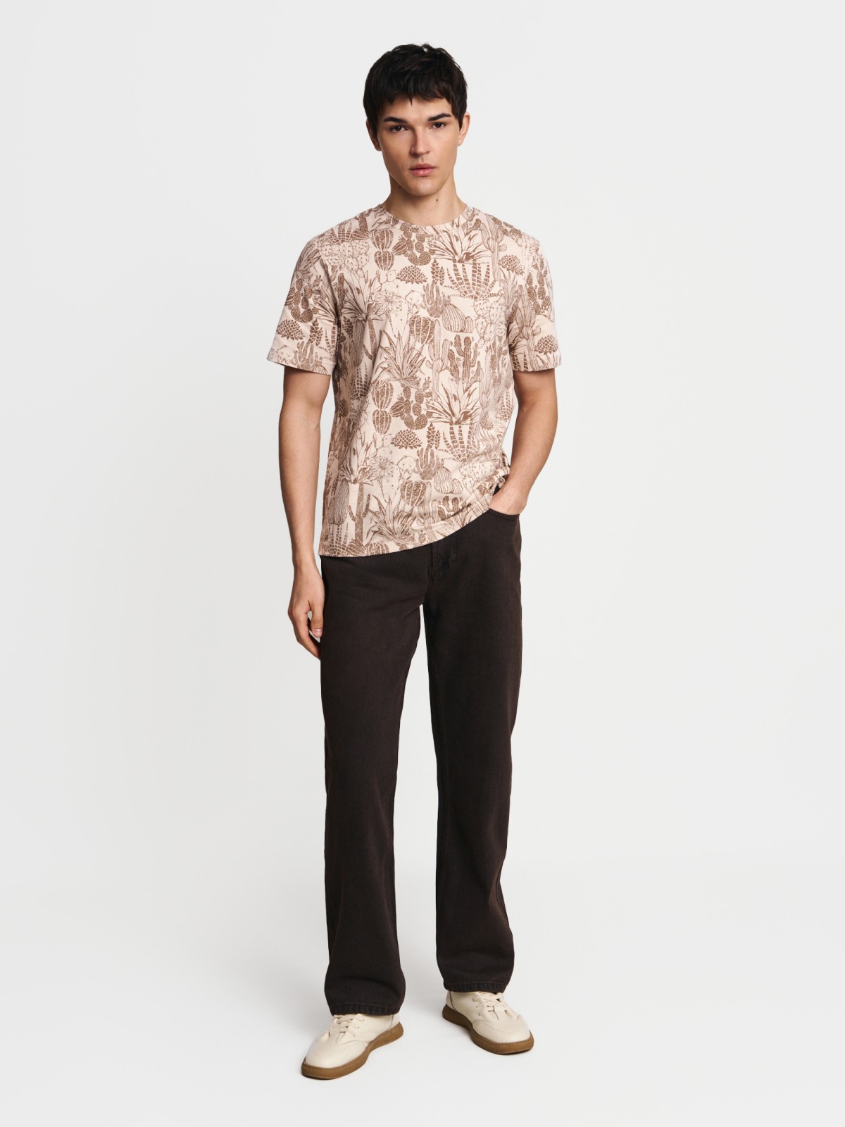 Футболка из хлопка с принтом