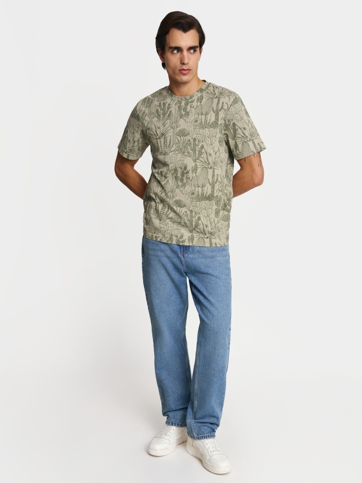 Футболка из хлопка с принтом