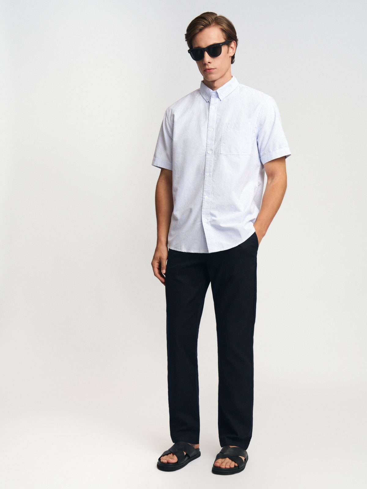 Рубашка из хлопка с коротким рукавом