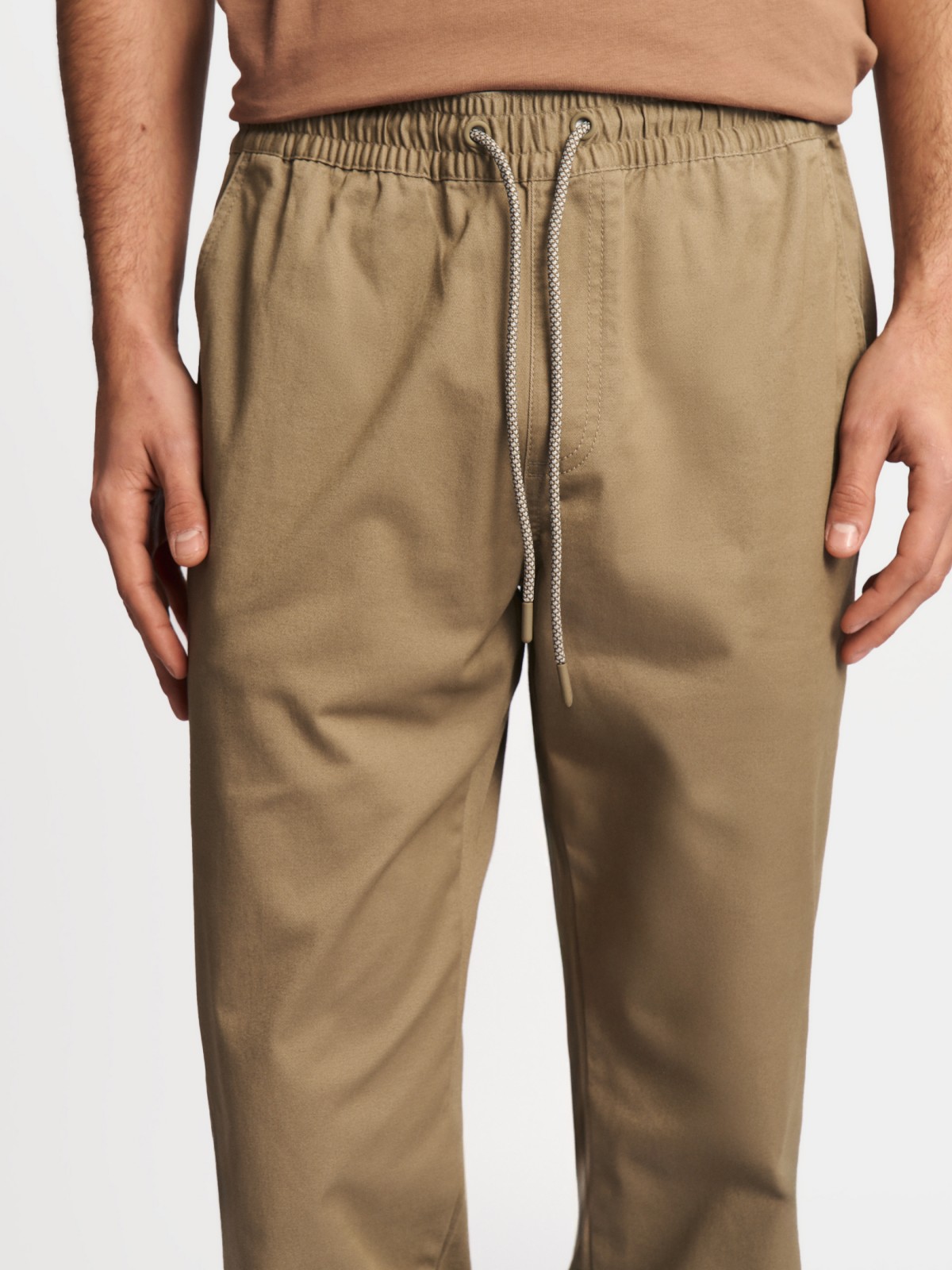 Брюки-джоггеры из хлопка на резинке