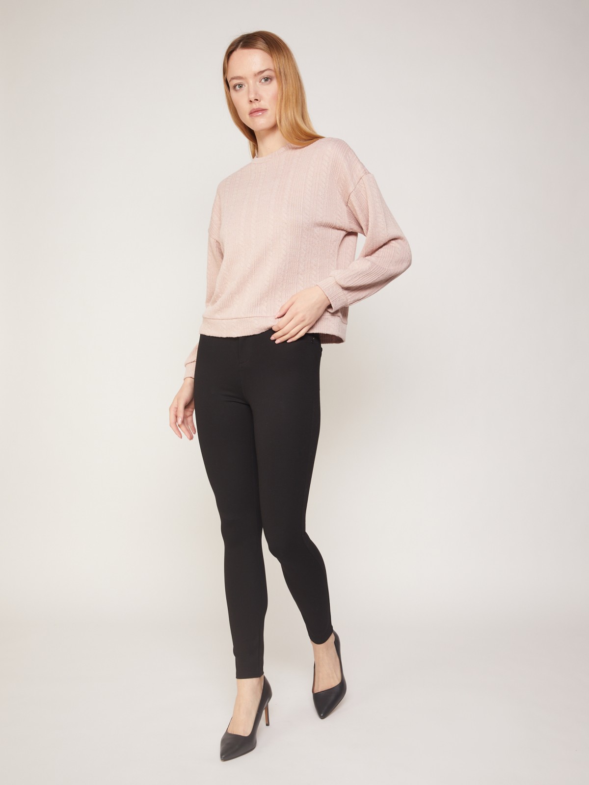 Джемпер фактурной вязки 