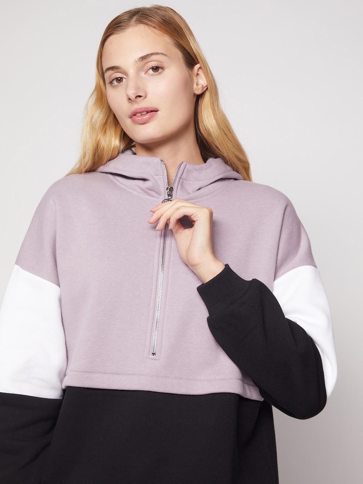 Худи на молнии с кулиской