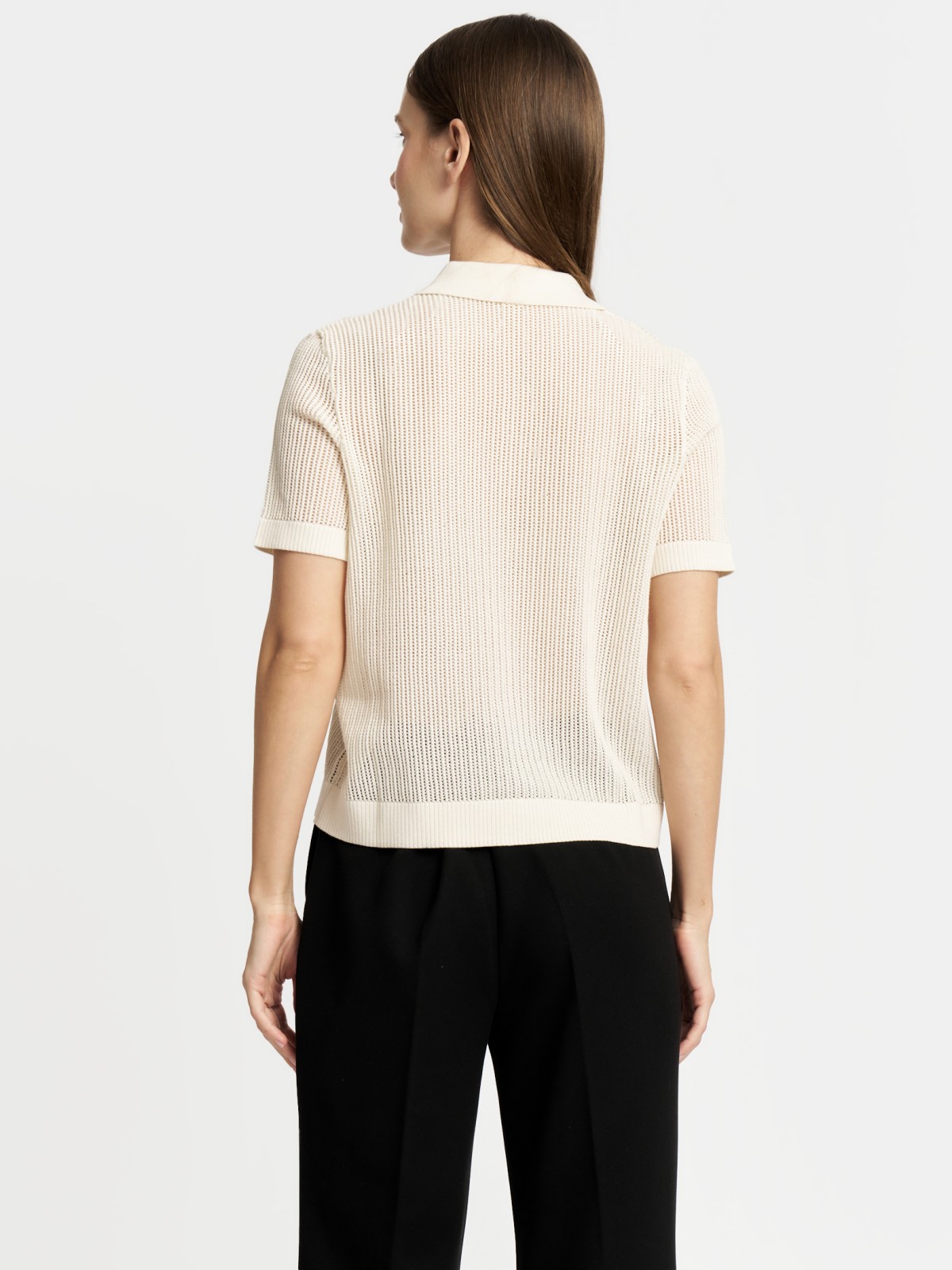 Джемпер поло с коротким рукавом