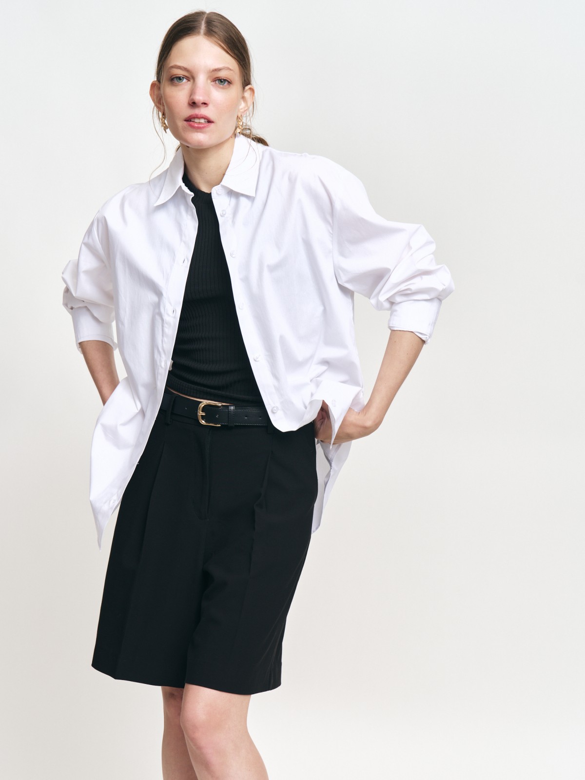 Рубашка из хлопка с длинным рукавом 599₽