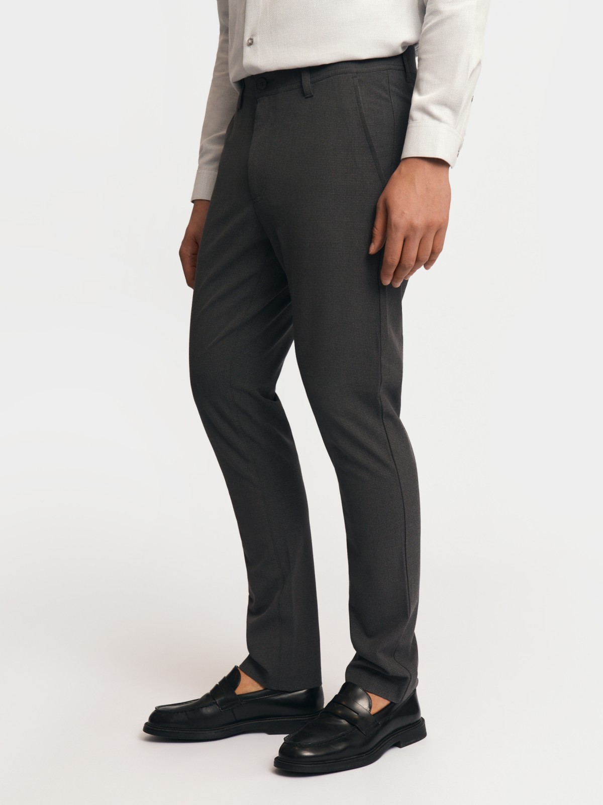 Брюки силуэта Slim в клетку