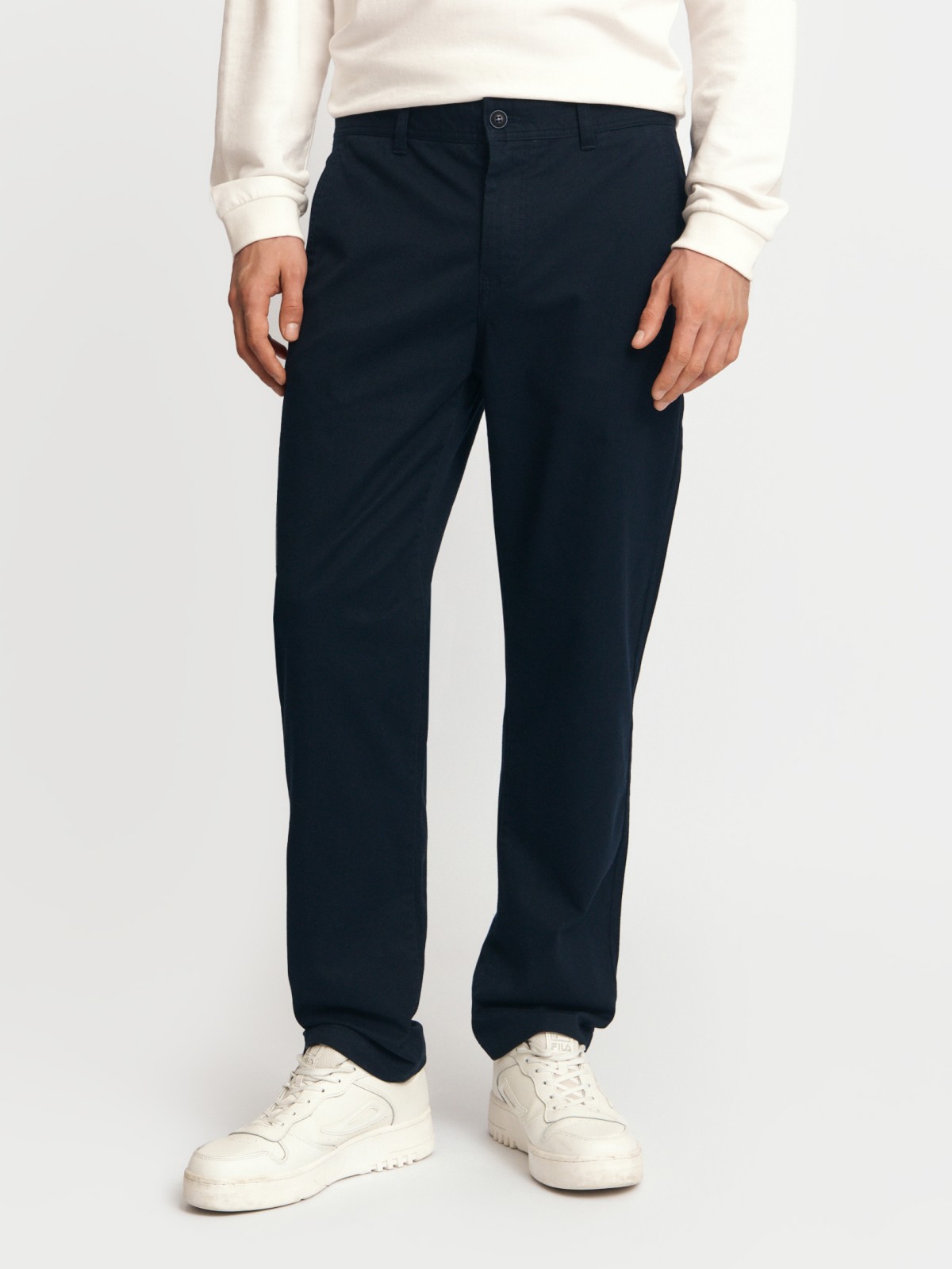 Брюки силуэта Tapered из хлопка