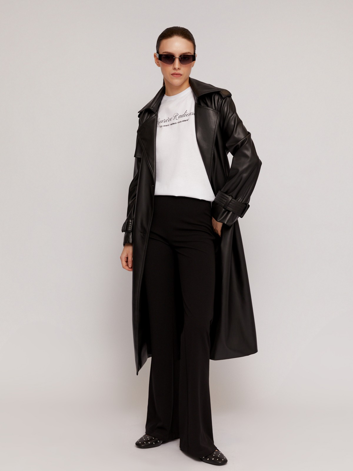 Футболка из хлопка с коротким рукавом и надписью