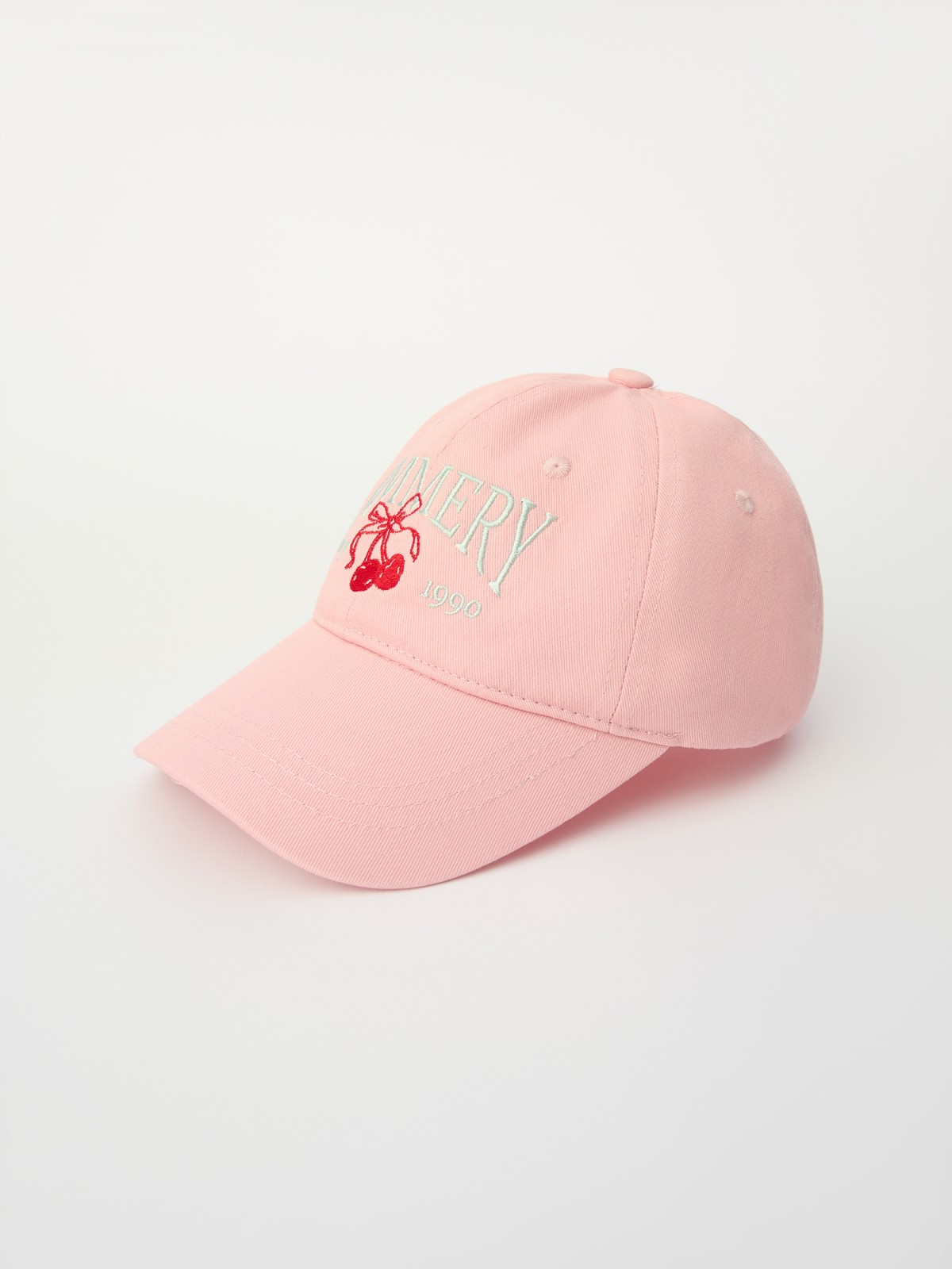 Бейсболка из хлопка с полукруглым козырьком