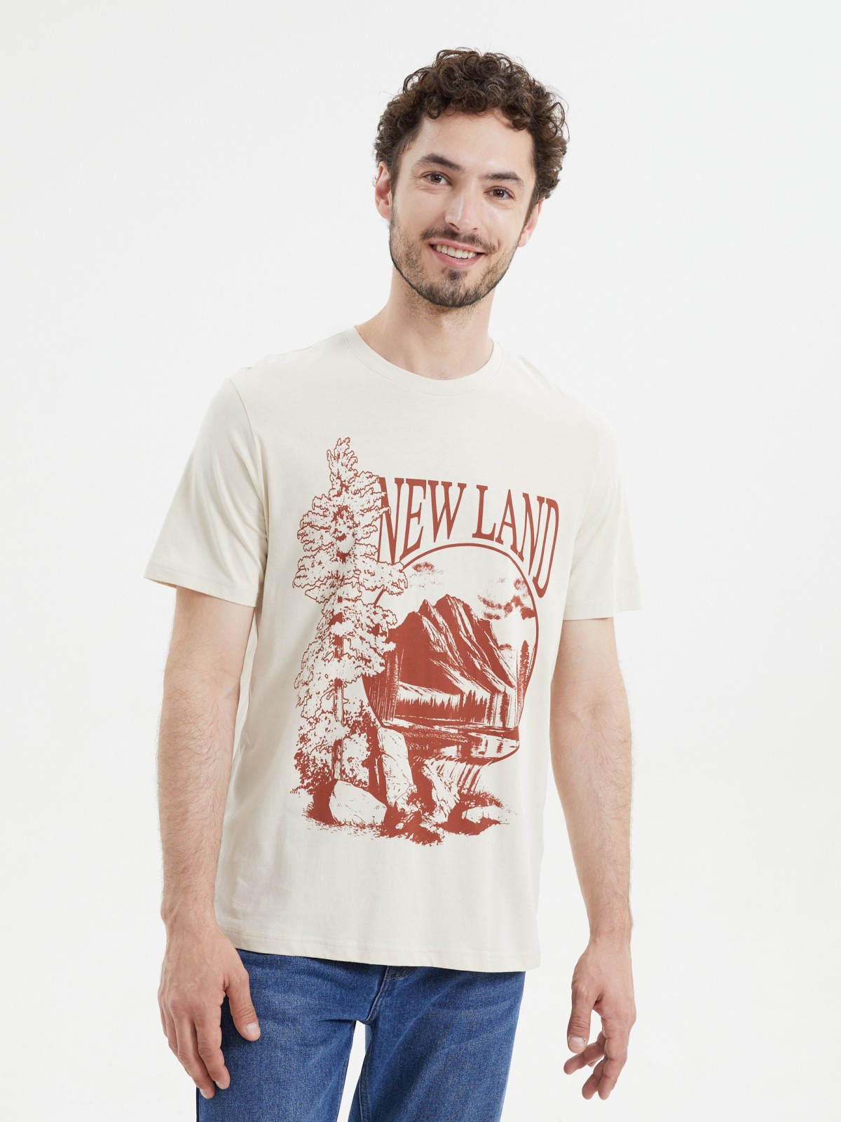 Футболка из хлопка с принтом