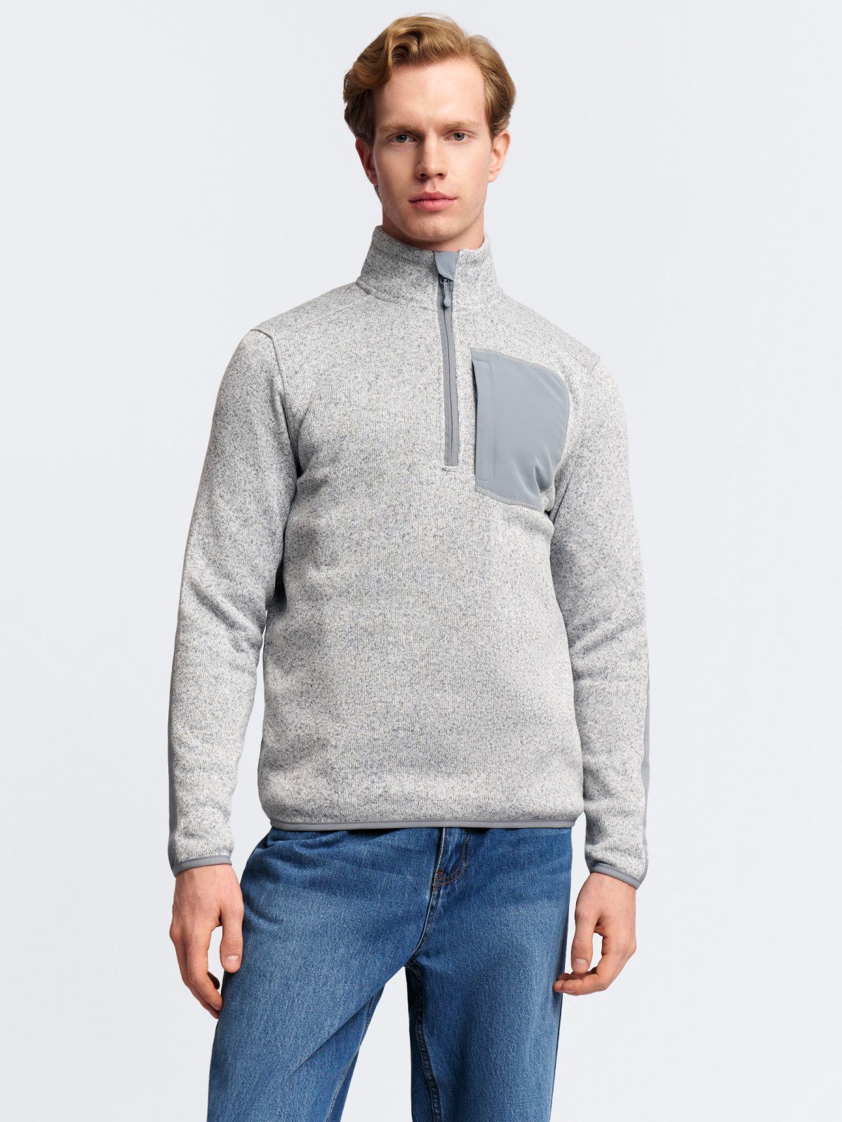 Оверсайз свитшот на молнии