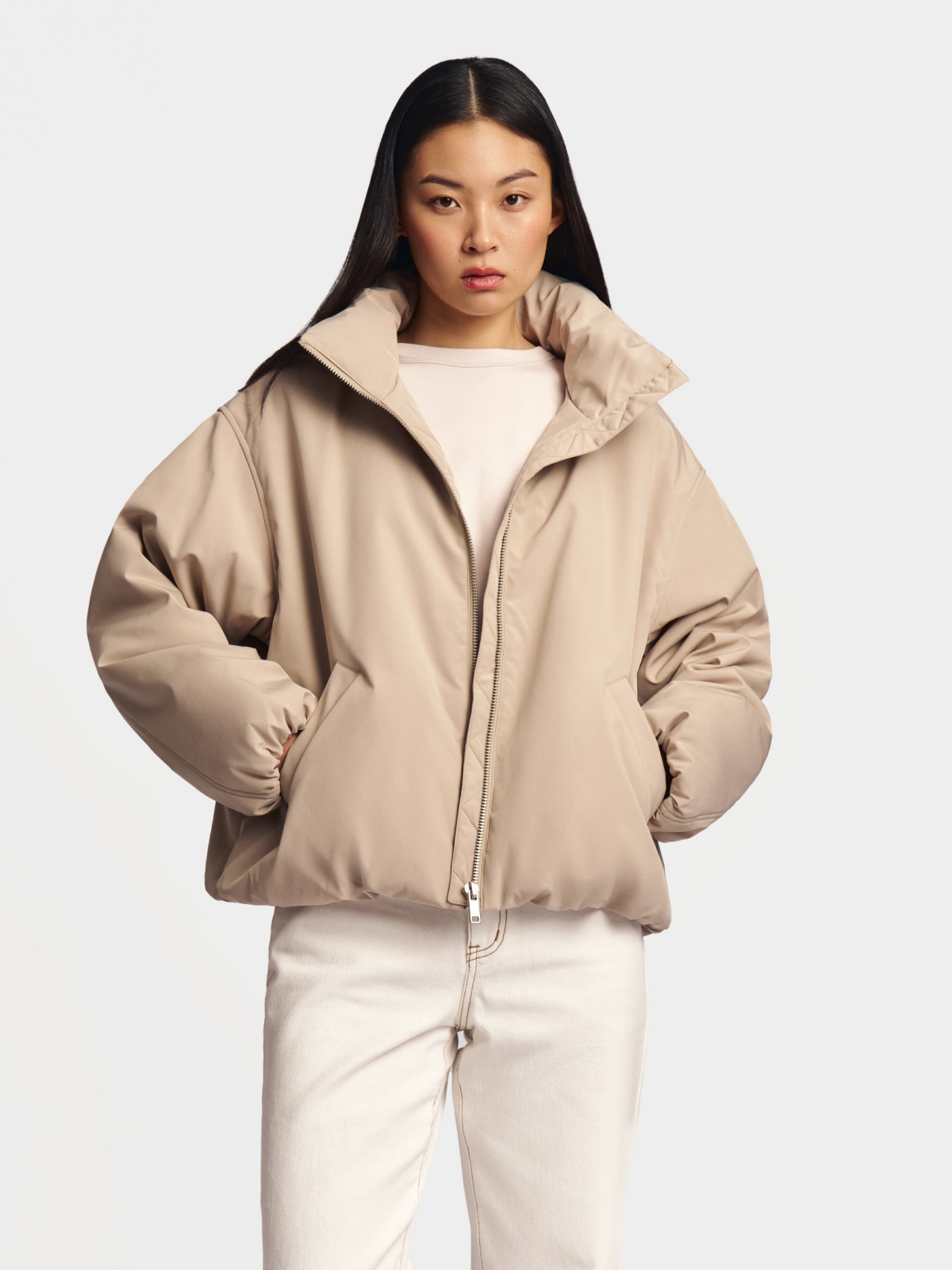 Утеплённая куртка-бомбер на синтепоне